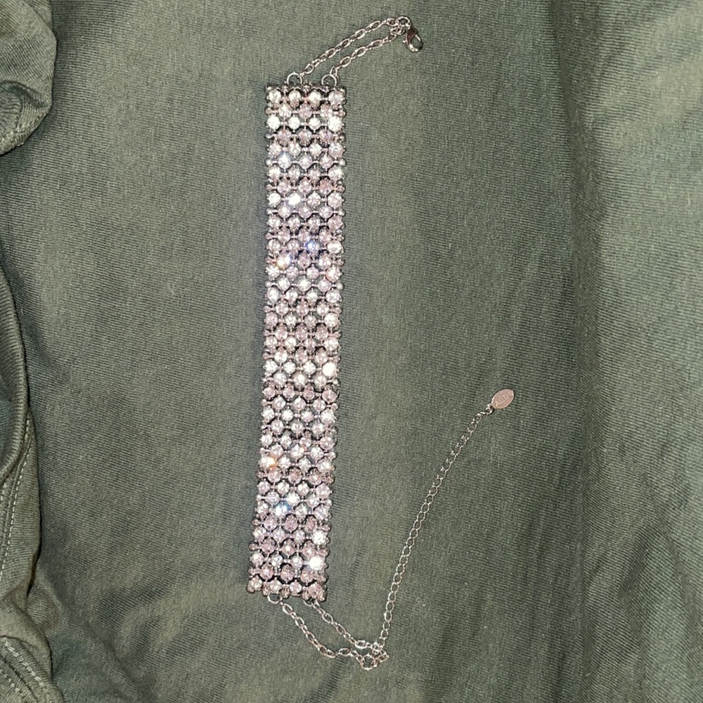 ALDO - Silver Rhinestone Choker - Picture 4 of 7